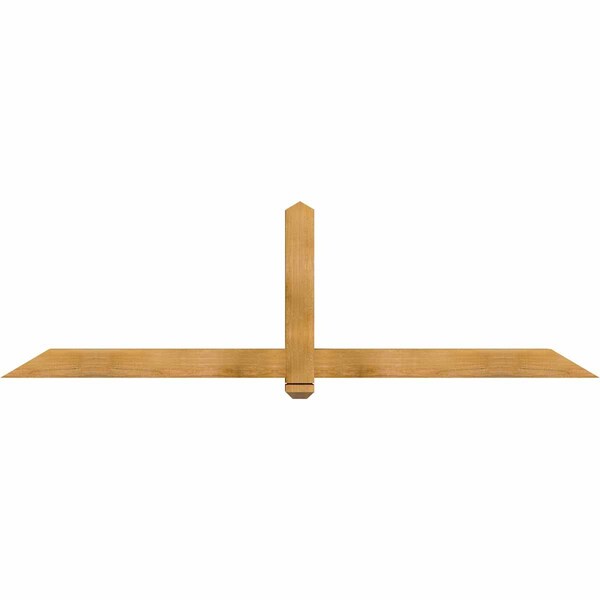 Ekena Millwork Eugene Rough Sawn Timber Gable Bracket, Western Red Cedar, 84"W x 24"H x 4"D x 4"F, 7/12 Pitch GBW084X24X0404EUG00RWR - main